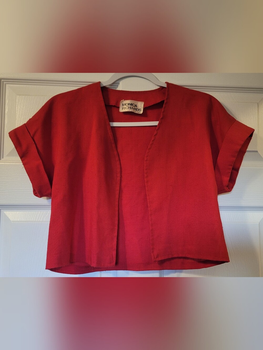 Vintage Open-Front Crop Top